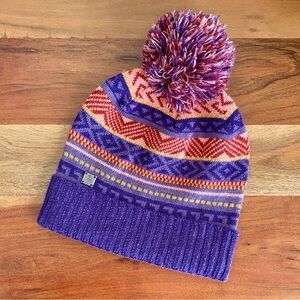 Smartwool Colorful Knit Beanie with Pom Pom